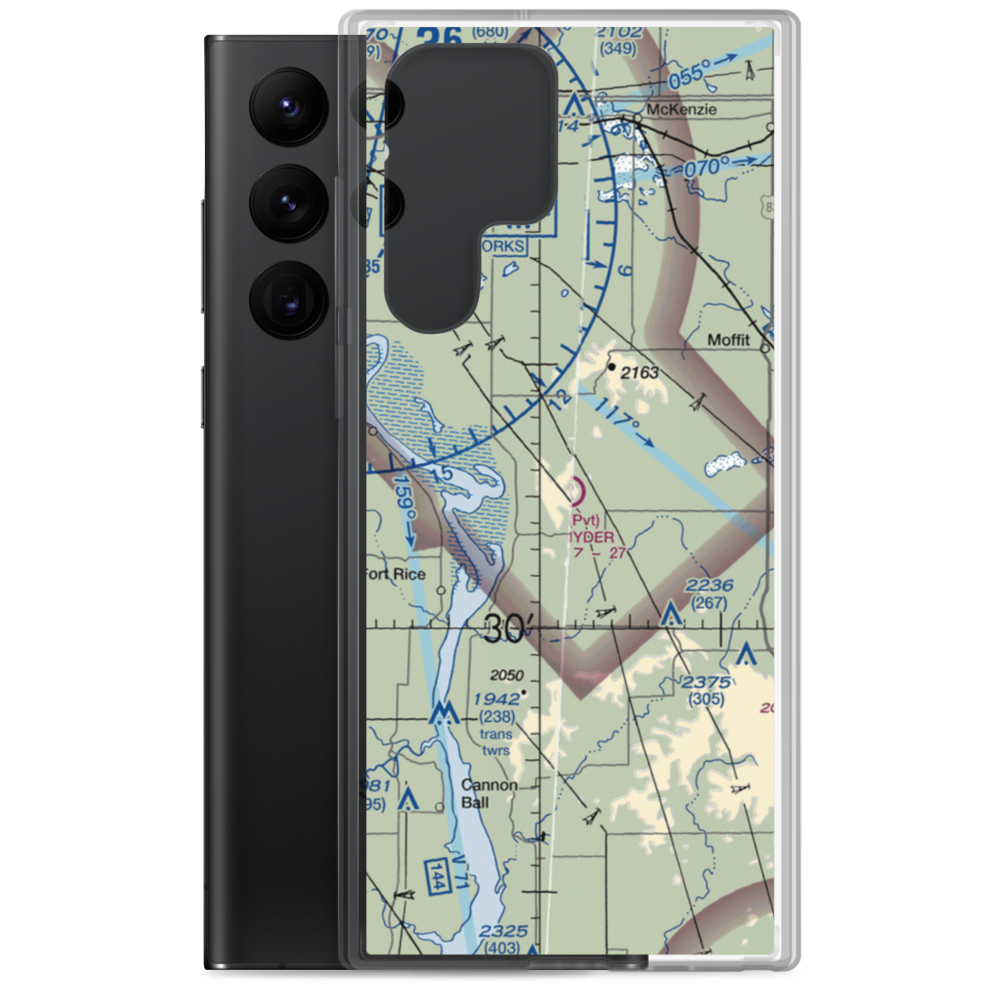 Snyders Airport (ND12) VFR Sectional Samsung Case Samsung Galaxy S22 Ultra model shown