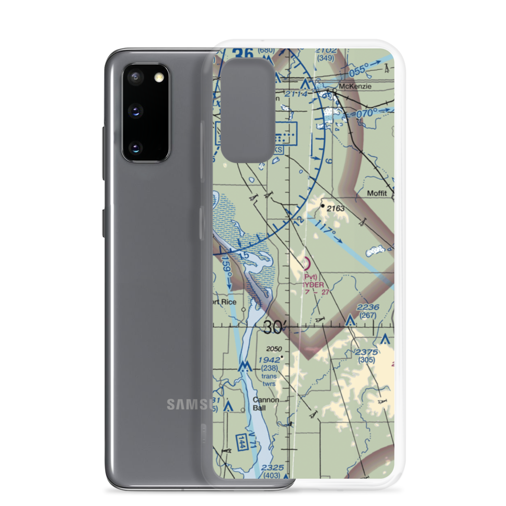 Snyders Airport (ND12) VFR Sectional Samsung Case Samsung Galaxy S20 model shown