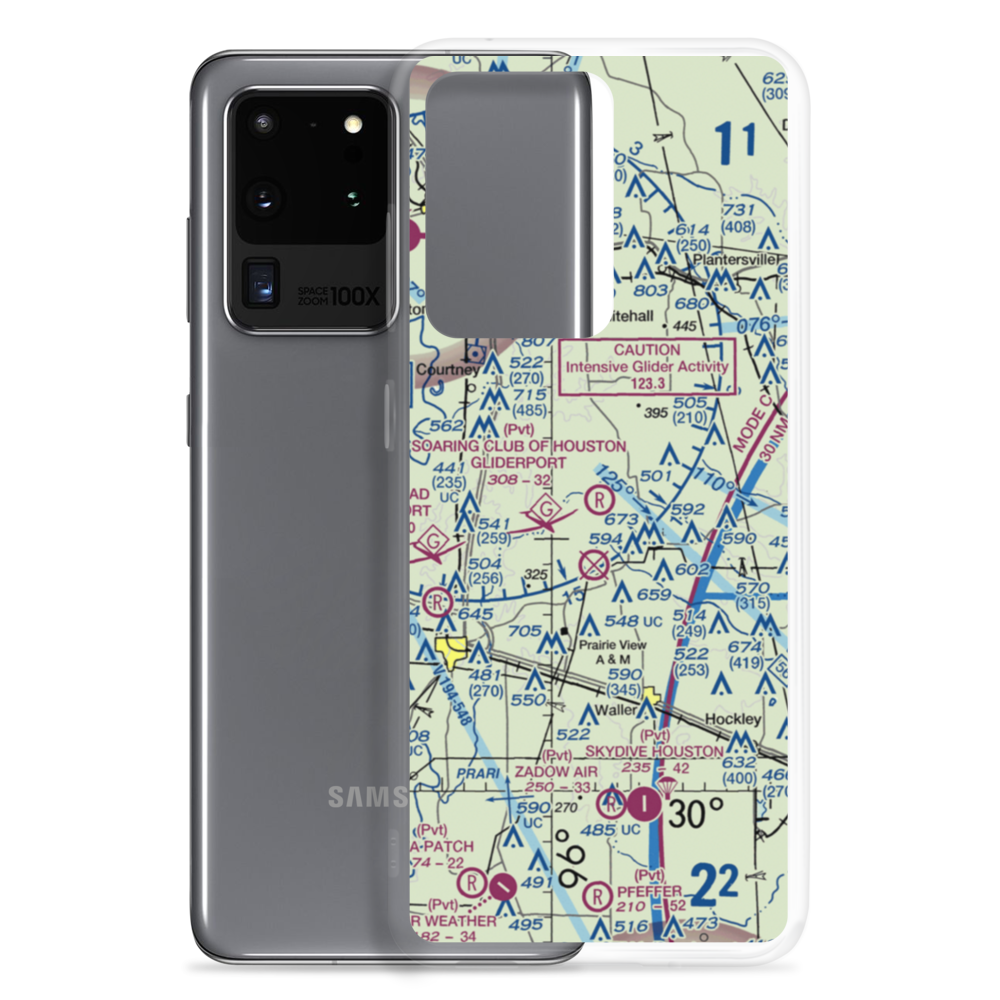 Soaring Club of Houston Gliderport (89TA) VFR Sectional Samsung Case Samsung Galaxy S20 Ultra model shown
