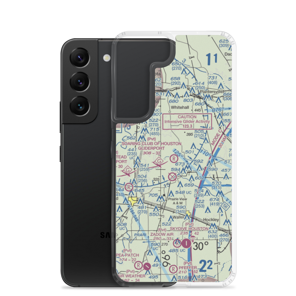 Soaring Club of Houston Gliderport (89TA) VFR Sectional Samsung Case Samsung Galaxy S22 model shown