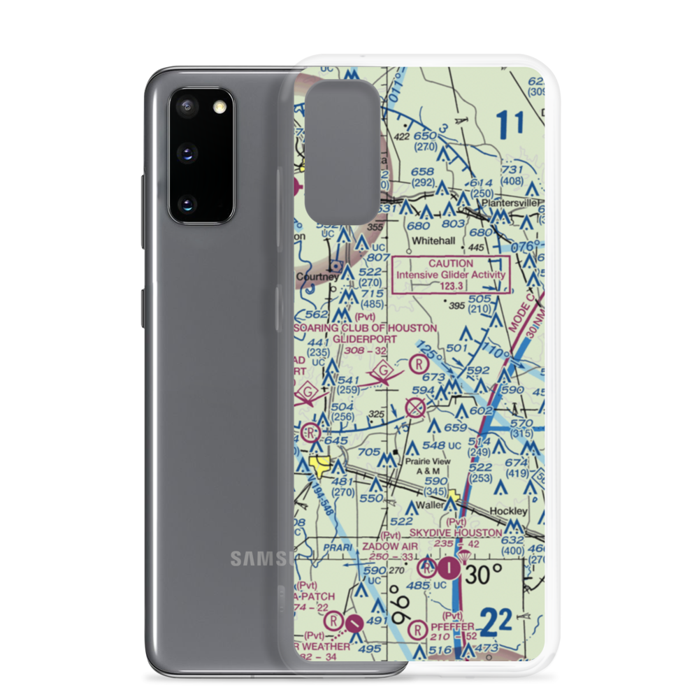 Soaring Club of Houston Gliderport (89TA) VFR Sectional Samsung Case Samsung Galaxy S20 model shown