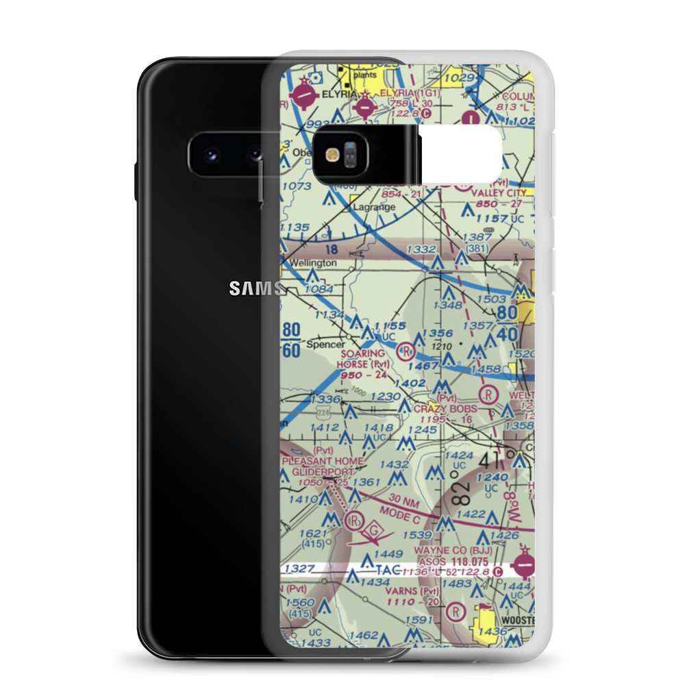 Soaring Horse Airport (33OI) VFR Sectional Samsung Case Samsung Galaxy S10 model shown