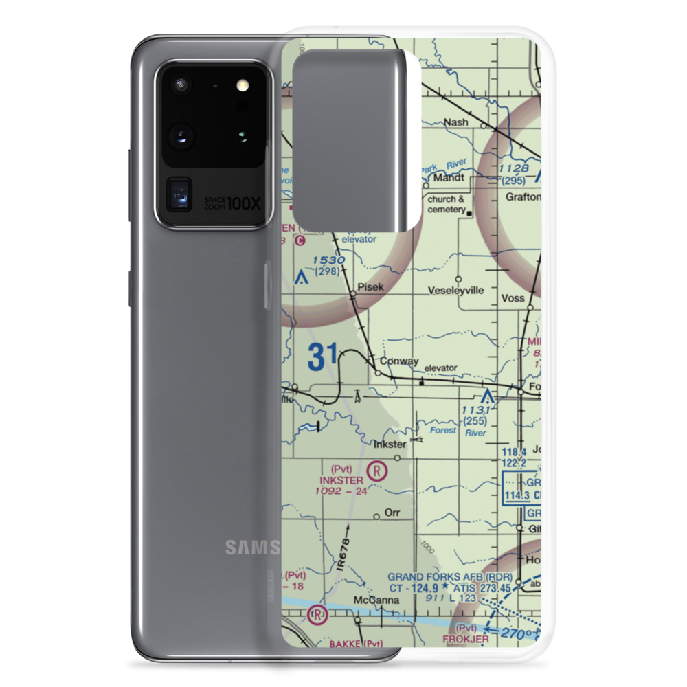 Sobolik Airport (98ND) VFR Sectional Samsung Case Samsung Galaxy S20 Ultra model shown