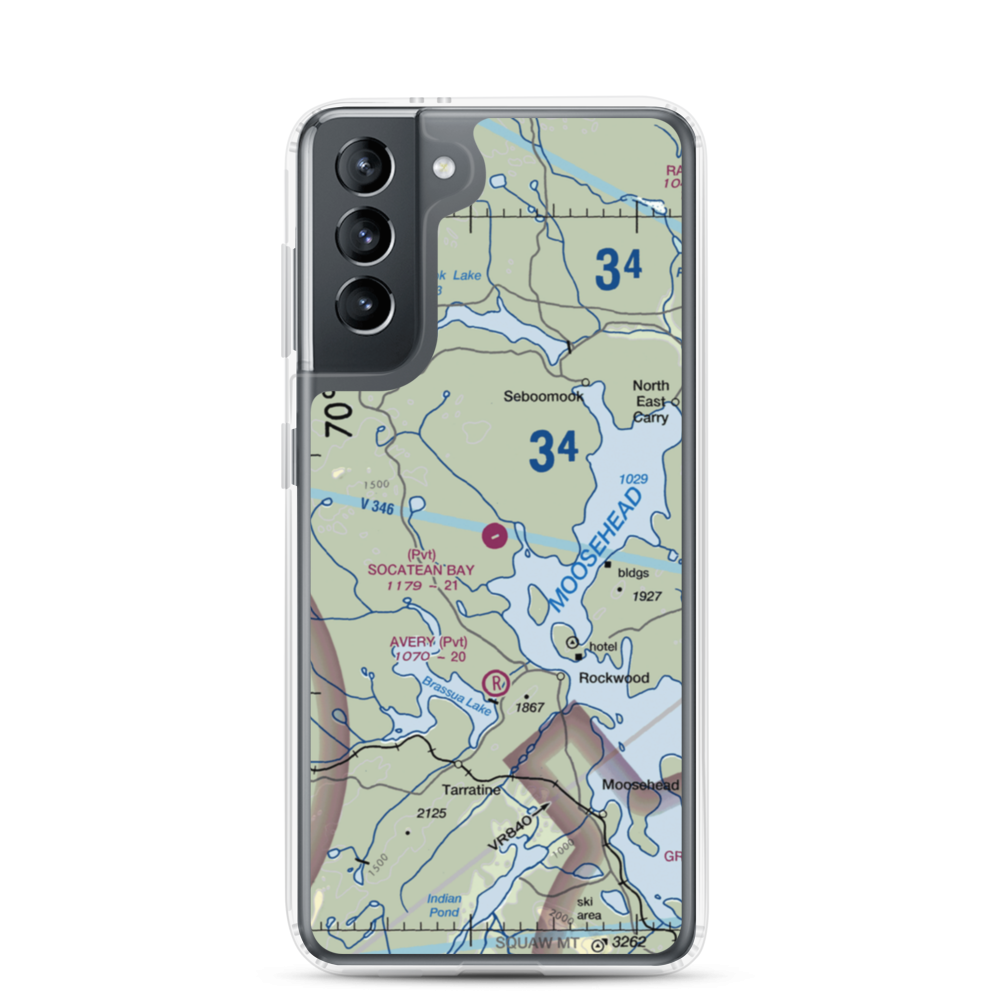 Socatean Bay Airport (13ME) VFR Sectional Samsung Case Samsung Galaxy S21 model shown