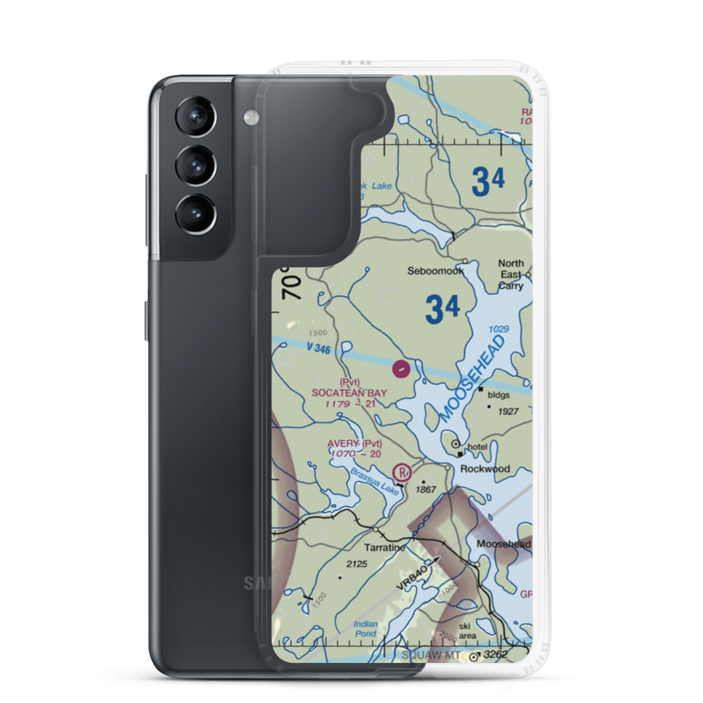 Socatean Bay Airport (13ME) VFR Sectional Samsung Case Samsung Galaxy S21 model shown