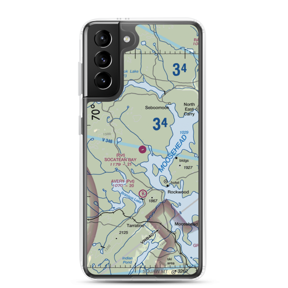 Socatean Bay Airport (13ME) VFR Sectional Samsung Case Samsung Galaxy S21 Plus model shown