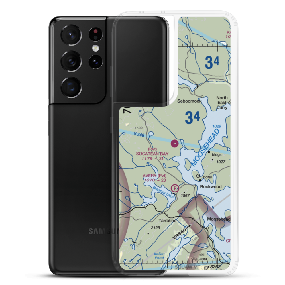 Socatean Bay Airport (13ME) VFR Sectional Samsung Case Samsung Galaxy S21 Ultra model shown