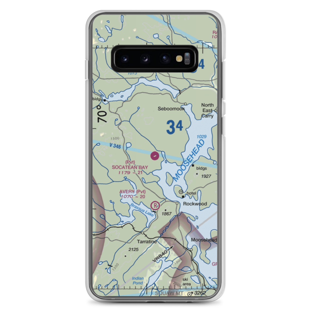 Socatean Bay Airport (13ME) VFR Sectional Samsung Case Samsung Galaxy S10+ model shown