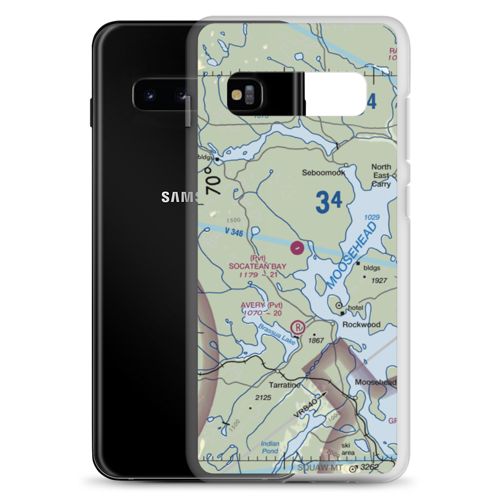 Socatean Bay Airport (13ME) VFR Sectional Samsung Case Samsung Galaxy S10+ model shown