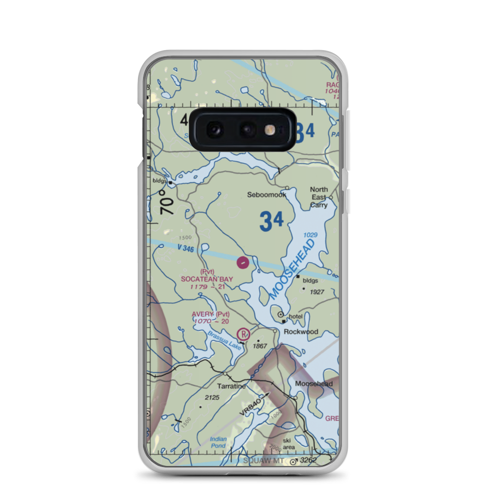 Socatean Bay Airport (13ME) VFR Sectional Samsung Case Samsung Galaxy S10e model shown