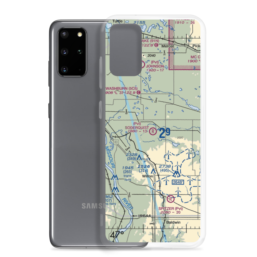 Soderquist Airport (2NA0) VFR Sectional Samsung Case Samsung Galaxy S20 Plus model shown