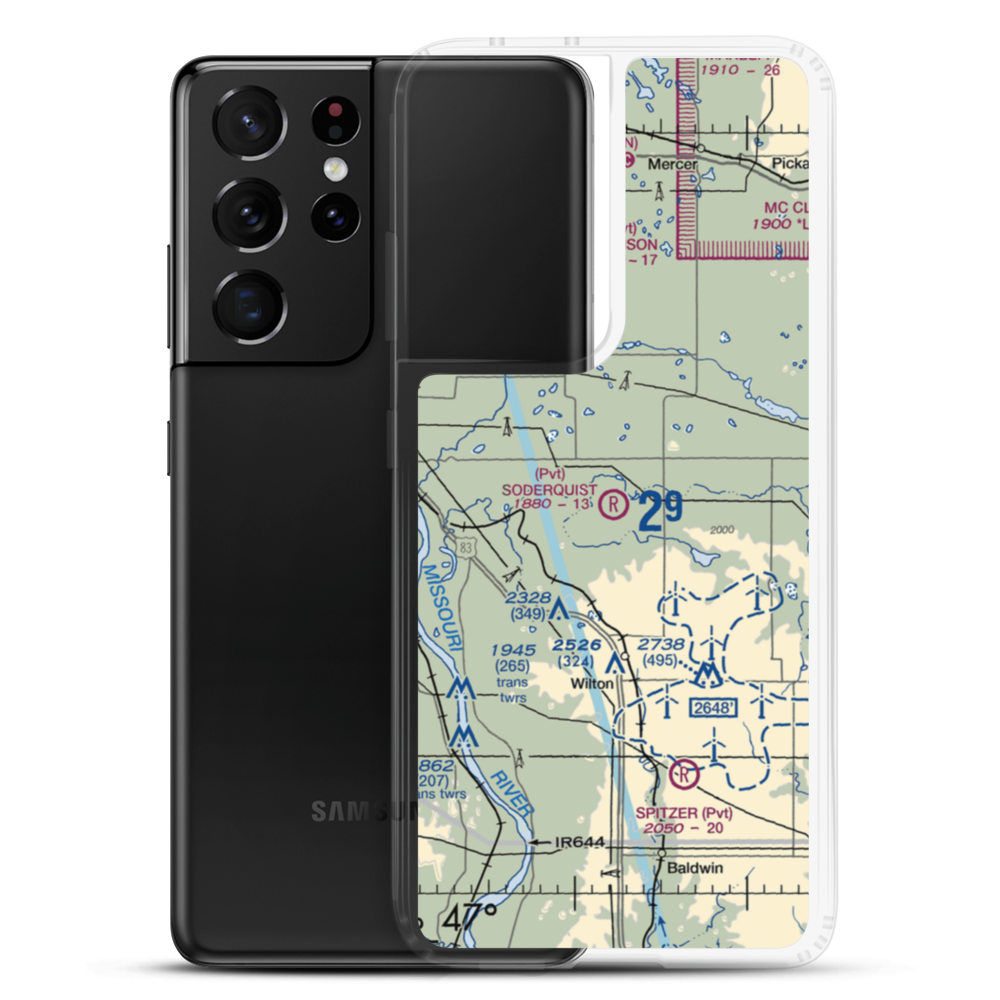 Soderquist Airport (2NA0) VFR Sectional Samsung Case Samsung Galaxy S21 Ultra model shown