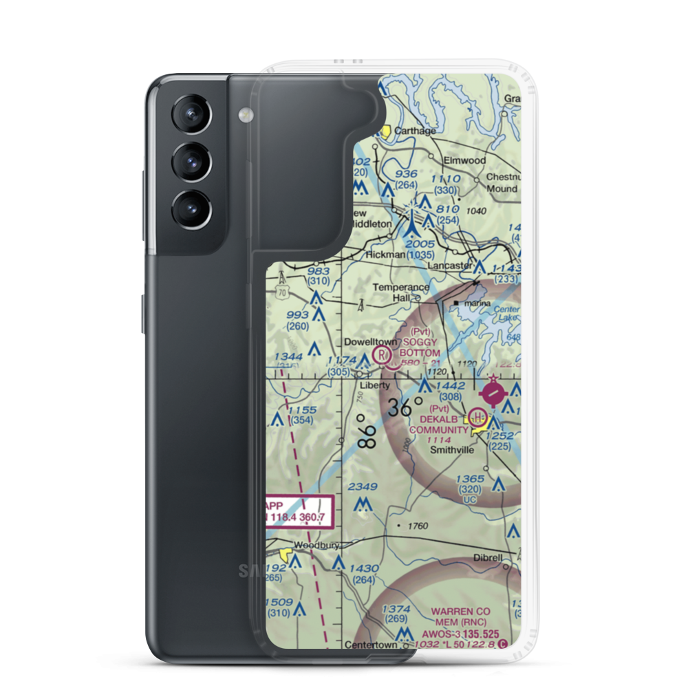 Soggy Bottom Airport (2TN8) VFR Sectional Samsung Case Samsung Galaxy S21 model shown