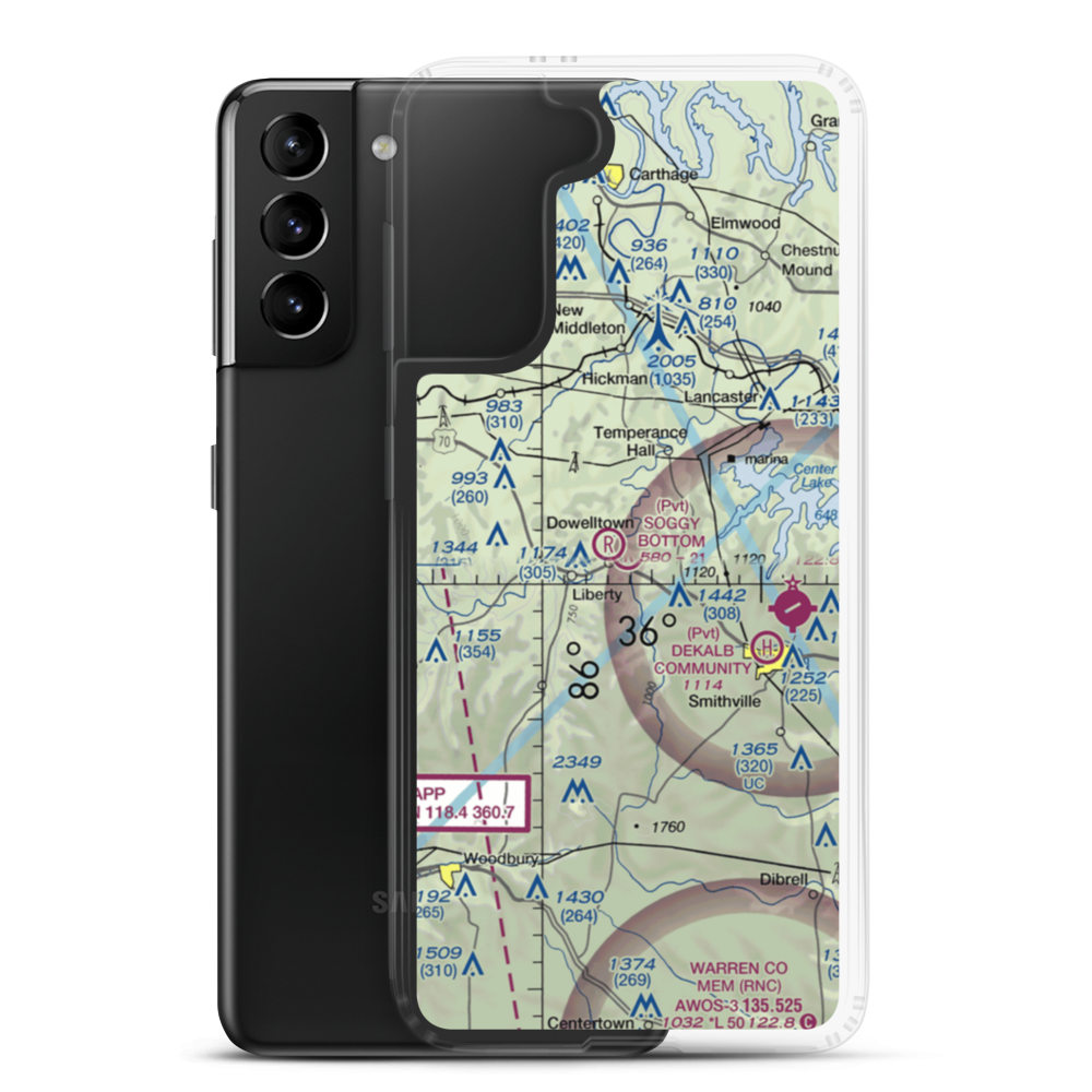 Soggy Bottom Airport (2TN8) VFR Sectional Samsung Case Samsung Galaxy S21 Plus model shown