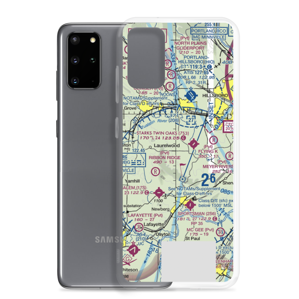 Sohler's Holly Hill Airport (OR31) VFR Sectional Samsung Case Samsung Galaxy S20 Plus model shown