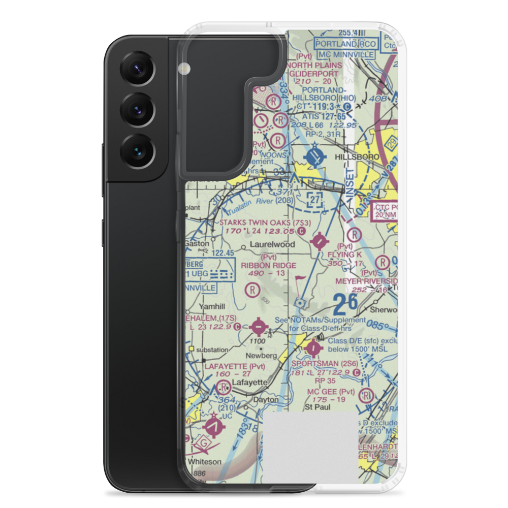 Sohler's Holly Hill Airport (OR31) VFR Sectional Samsung Case Samsung Galaxy S22 Plus model shown
