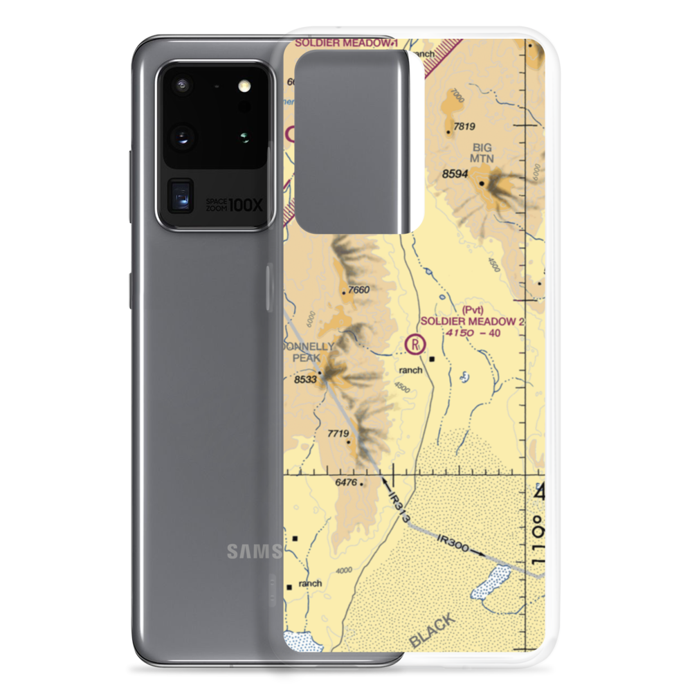 Soldier Meadow Nr 2 Airport (NV05) VFR Sectional Samsung Case Samsung Galaxy S20 Ultra model shown