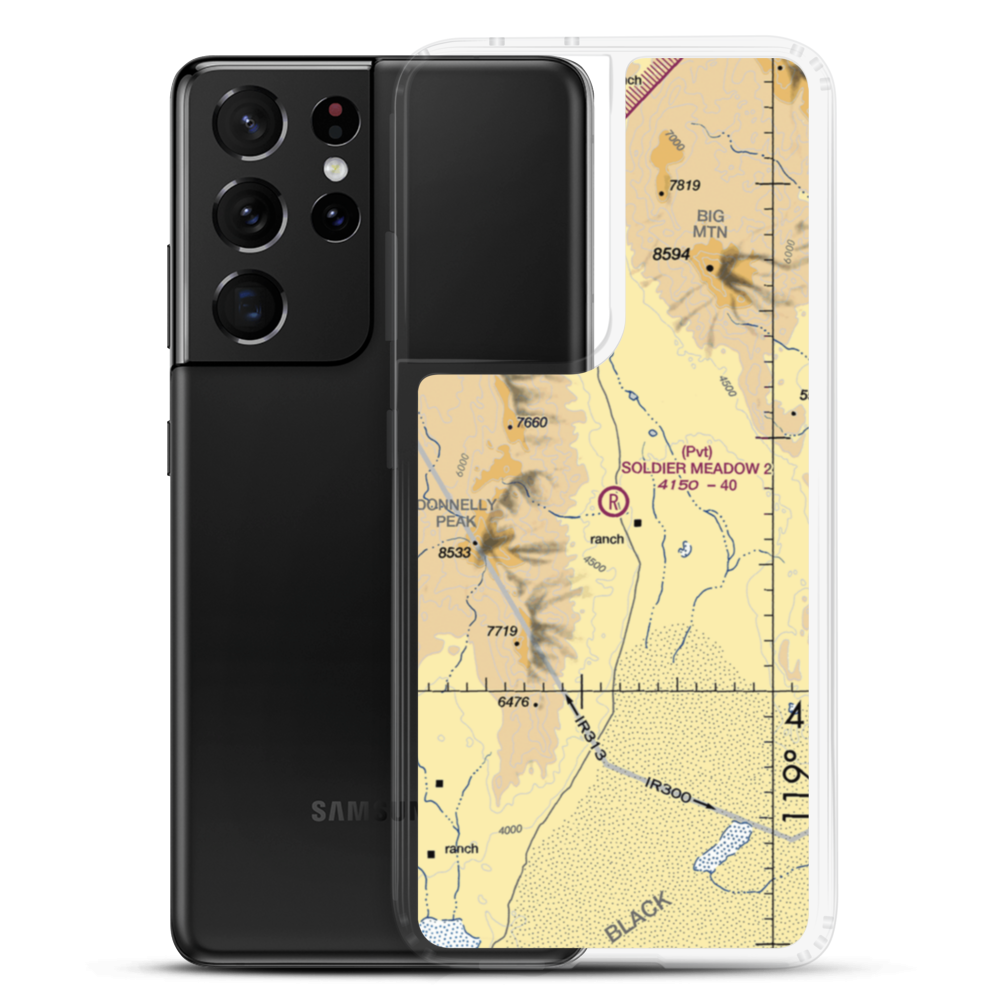 Soldier Meadow Nr 2 Airport (NV05) VFR Sectional Samsung Case Samsung Galaxy S21 Ultra model shown