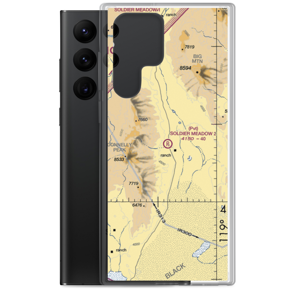 Soldier Meadow Nr 2 Airport (NV05) VFR Sectional Samsung Case Samsung Galaxy S22 Ultra model shown