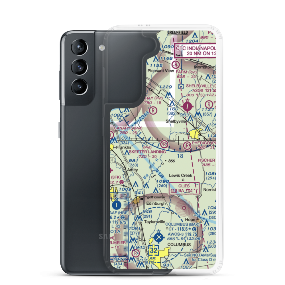 Solenberg Airport (II97) VFR Sectional Samsung Case Samsung Galaxy S21 model shown