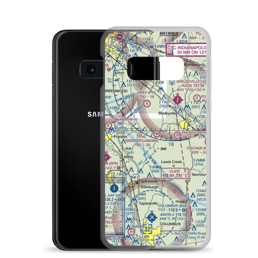 Solenberg Airport (II97) VFR Sectional Samsung Case Samsung Galaxy S10e model shown