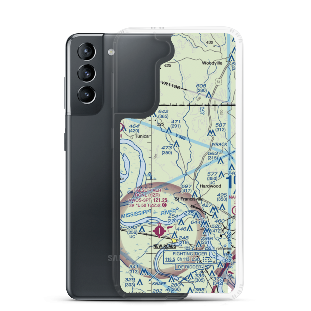 Solitude Airstrip (21LS) VFR Sectional Samsung Case Samsung Galaxy S21 model shown
