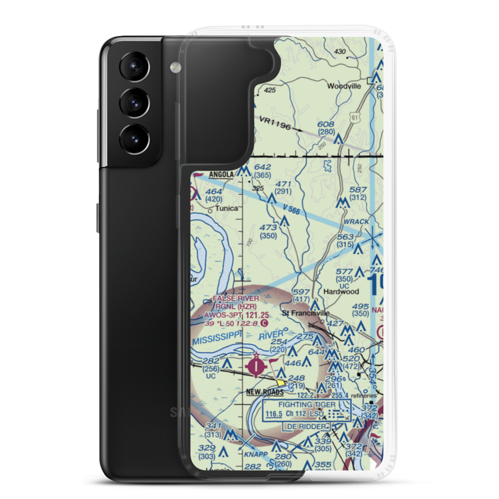 Solitude Airstrip (21LS) VFR Sectional Samsung Case Samsung Galaxy S21 Plus model shown