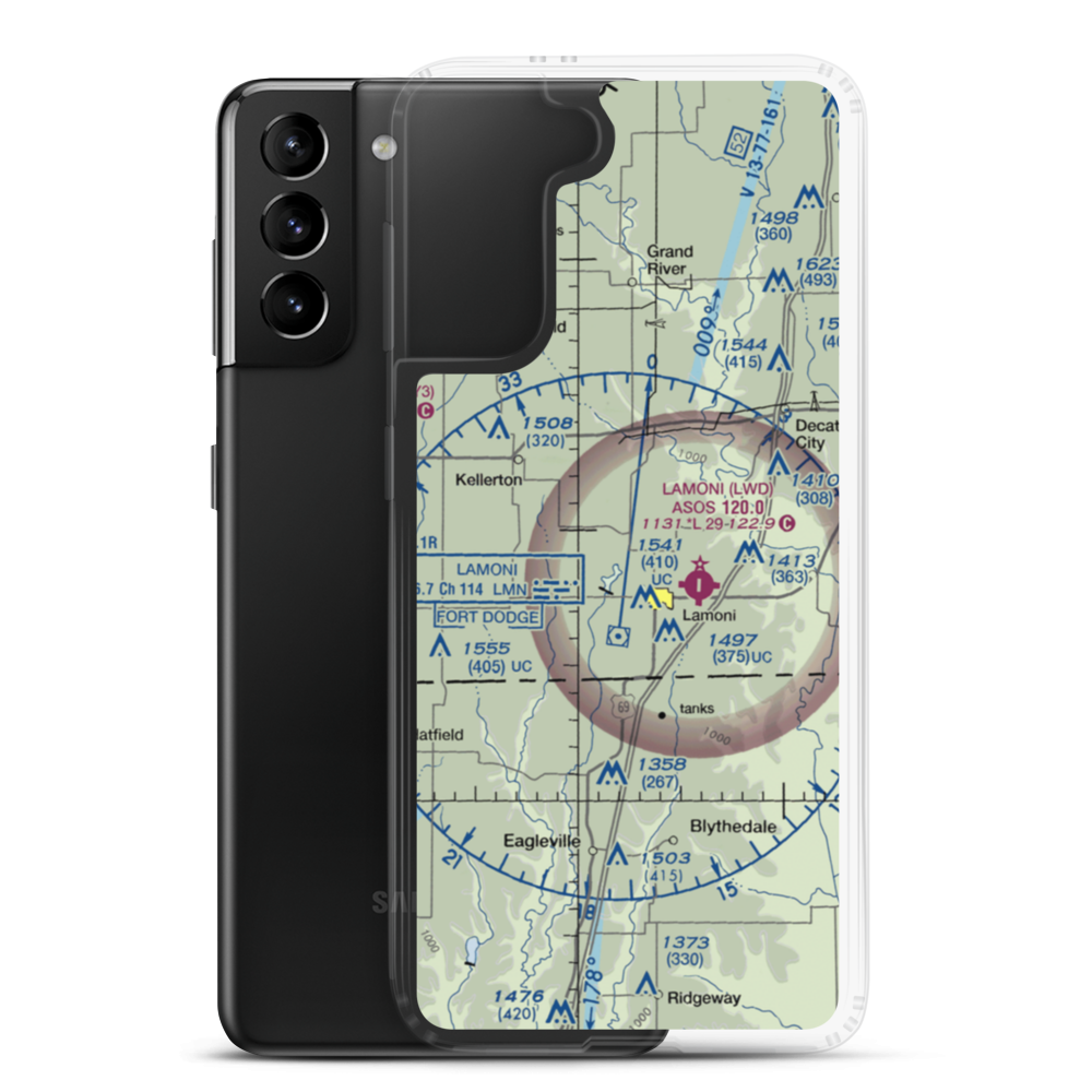 Solly's Strip Ultralightport (IA44) VFR Sectional Samsung Case Samsung Galaxy S21 Plus model shown