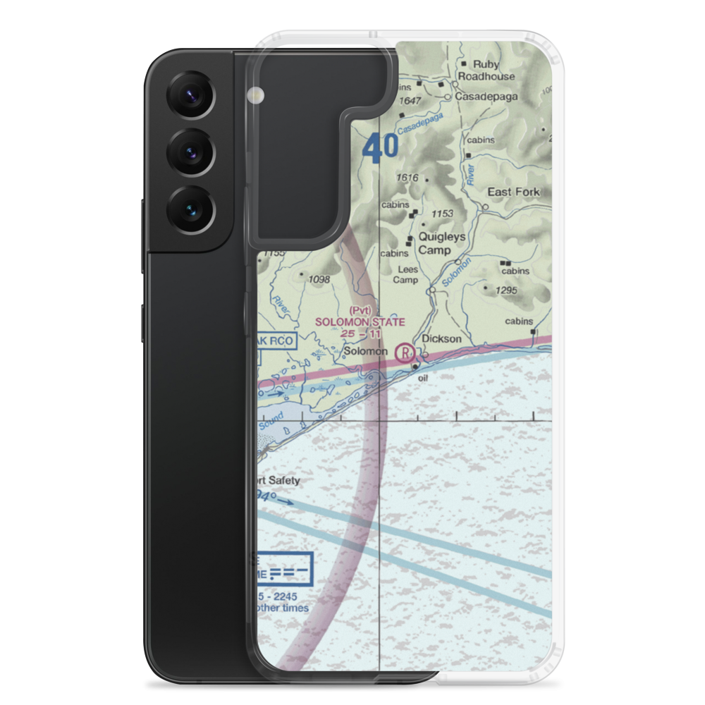 Solomon State Field (AK26) VFR Sectional Samsung Case Samsung Galaxy S22 Plus model shown