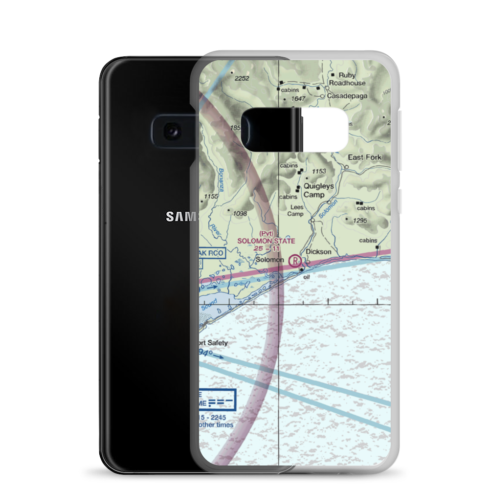 Solomon State Field (AK26) VFR Sectional Samsung Case Samsung Galaxy S10e model shown