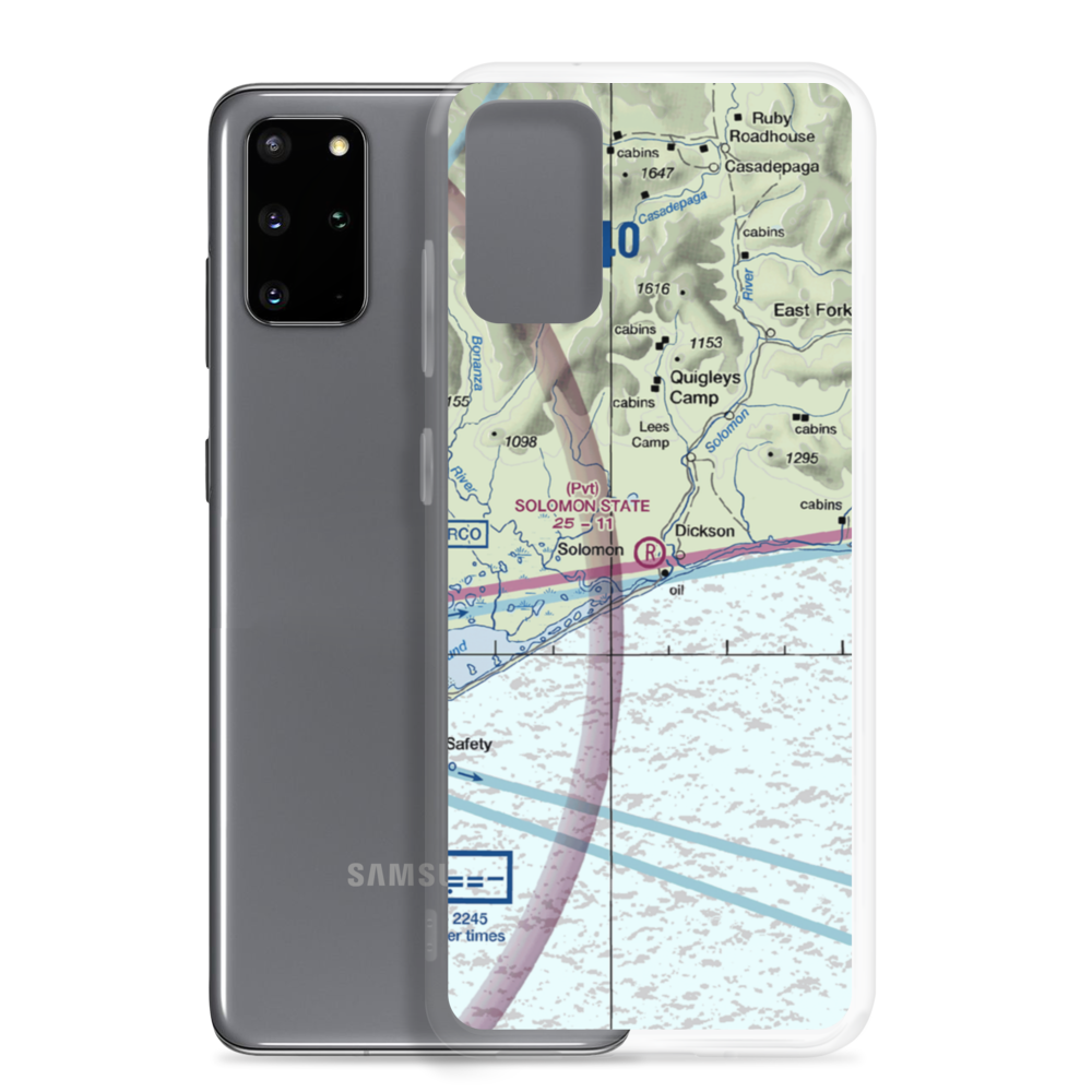 Solomon State Field (SOL) VFR Sectional Samsung Case Samsung Galaxy S20 Plus model shown