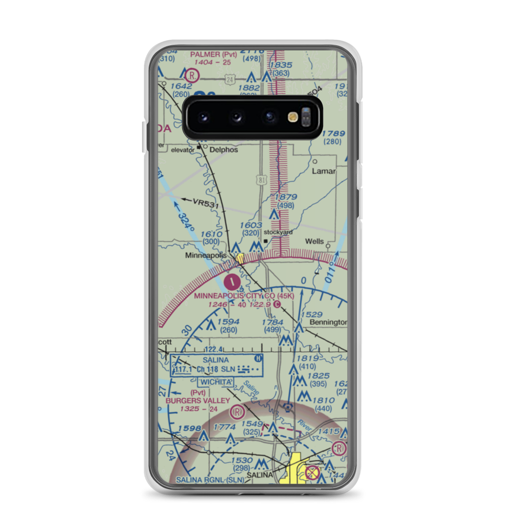 Solomon Valley Airpark (SN09) VFR Sectional Samsung Case Samsung Galaxy S10 model shown