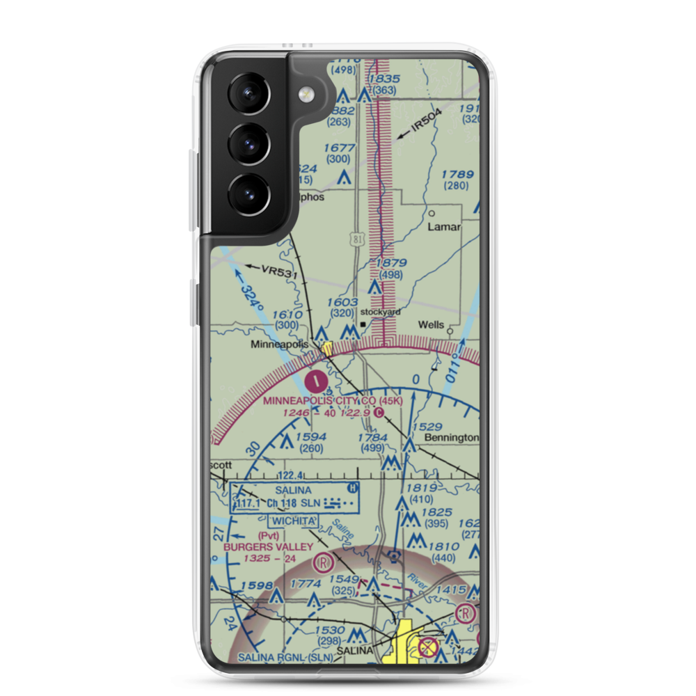 Solomon Valley Airpark (SN09) VFR Sectional Samsung Case Samsung Galaxy S21 Plus model shown