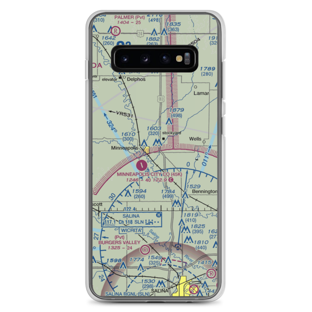 Solomon Valley Airpark (SN09) VFR Sectional Samsung Case Samsung Galaxy S10+ model shown