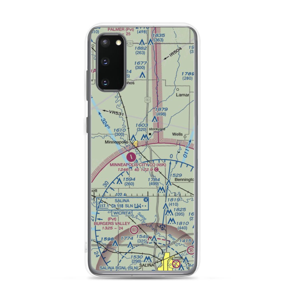 Solomon Valley Airpark (SN09) VFR Sectional Samsung Case Samsung Galaxy S20 model shown