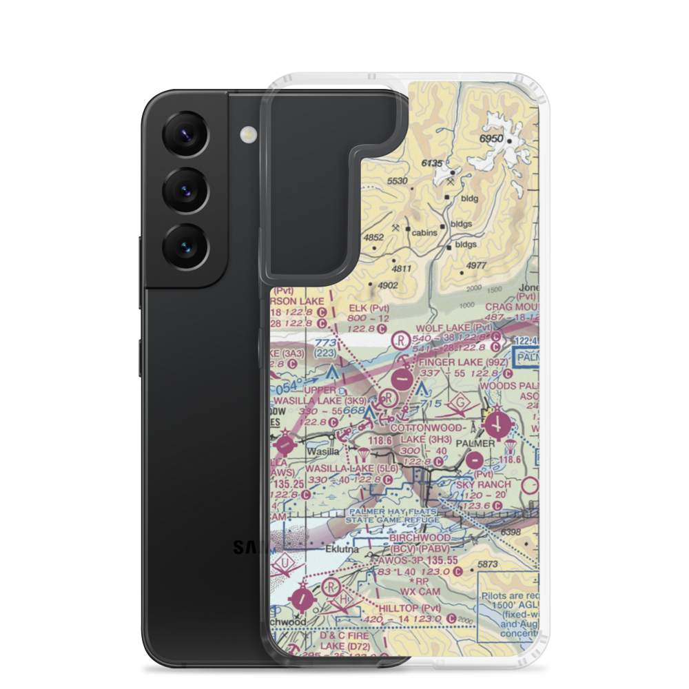 Soloy Strip (87AK) VFR Sectional Samsung Case Samsung Galaxy S22 model shown