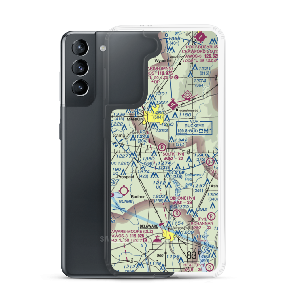 Soltis Field (75OI) VFR Sectional Samsung Case Samsung Galaxy S21 model shown