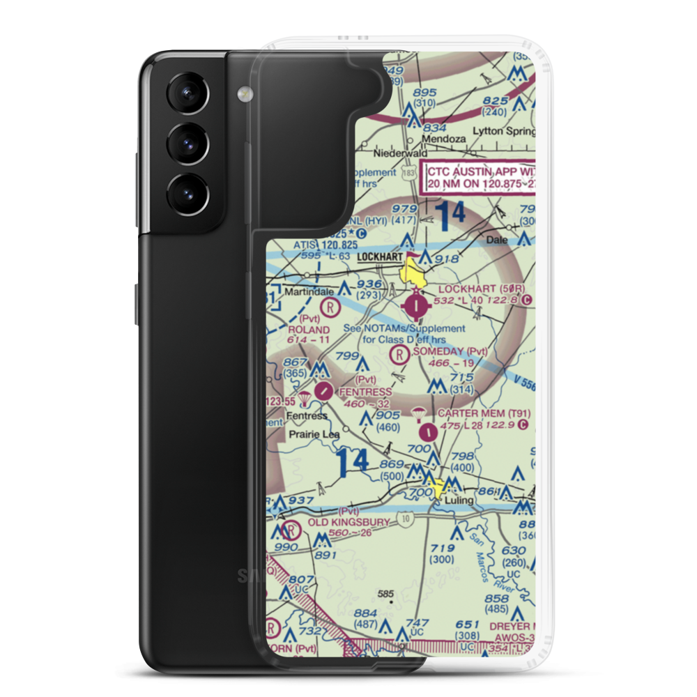 Someday Ranch Airport (2XA5) VFR Sectional Samsung Case Samsung Galaxy S21 Plus model shown