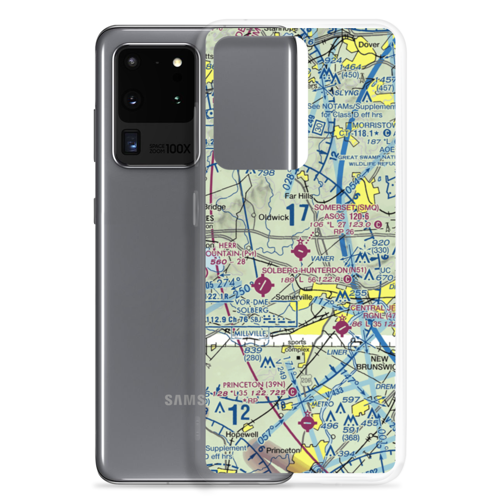 Somerset Airport (SMQ) VFR Sectional Samsung Case Samsung Galaxy S20 Ultra model shown