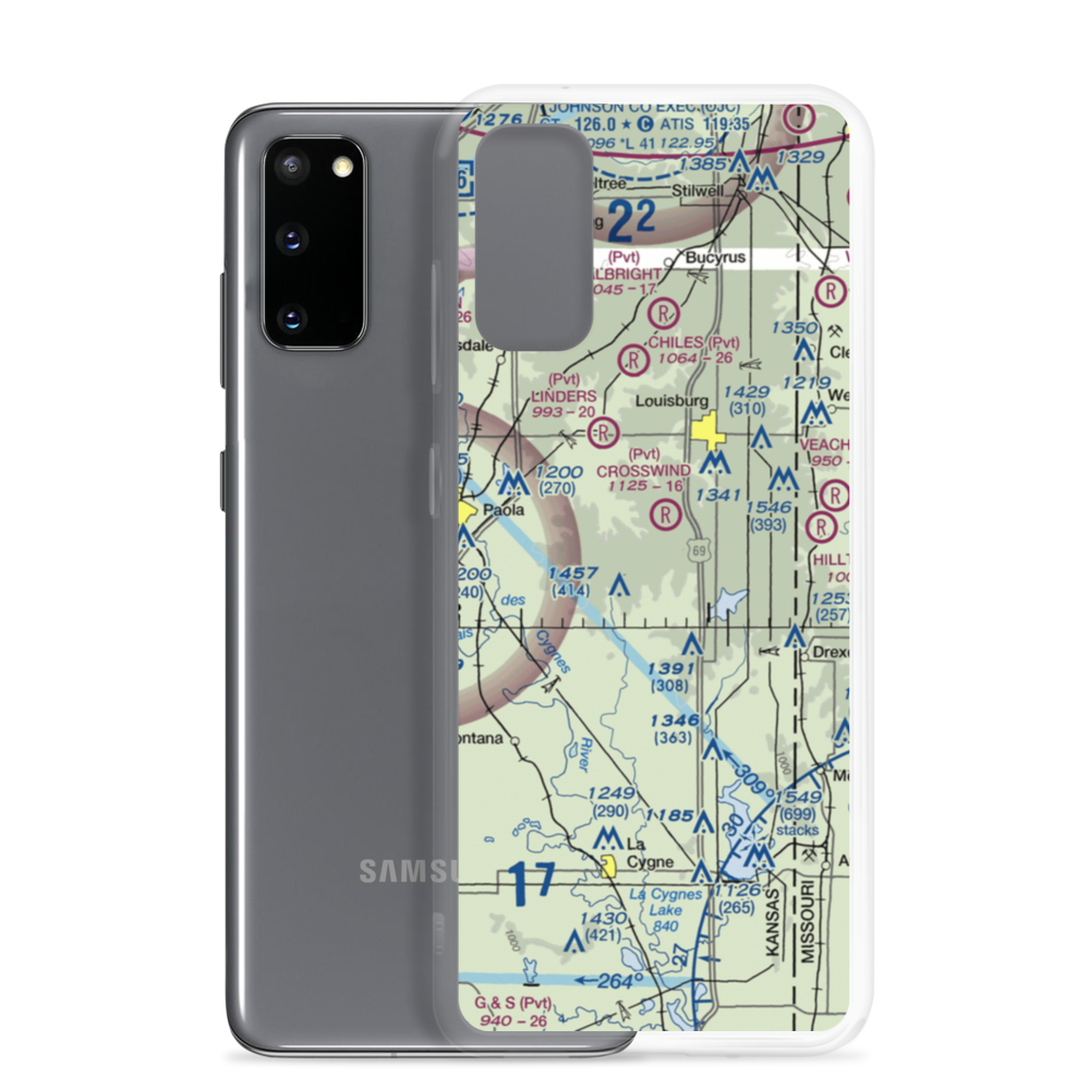 Somerset Airport (SN89) VFR Sectional Samsung Case Samsung Galaxy S20 model shown