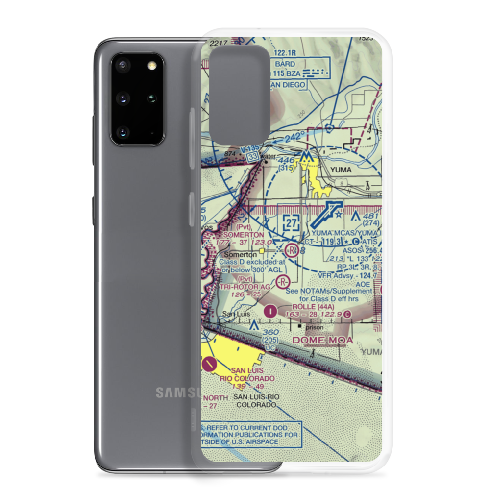 Somerton Airport (54AZ) VFR Sectional Samsung Case Samsung Galaxy S20 Plus model shown