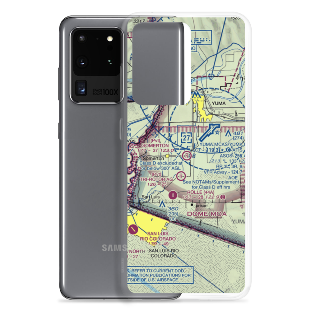 Somerton Airport (54AZ) VFR Sectional Samsung Case Samsung Galaxy S20 Ultra model shown