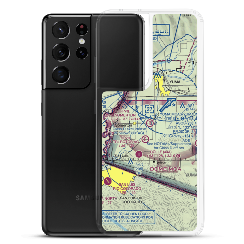 Somerton Airport (54AZ) VFR Sectional Samsung Case Samsung Galaxy S21 Ultra model shown
