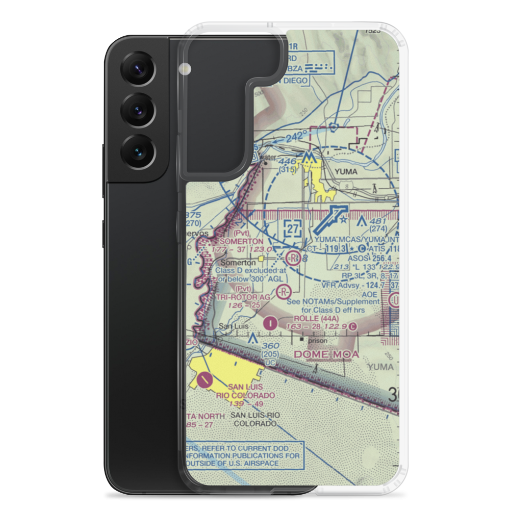 Somerton Airport (54AZ) VFR Sectional Samsung Case Samsung Galaxy S22 Plus model shown