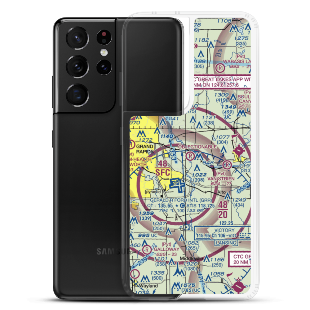 Somerville Airport (2MI5) VFR Sectional Samsung Case Samsung Galaxy S21 Ultra model shown