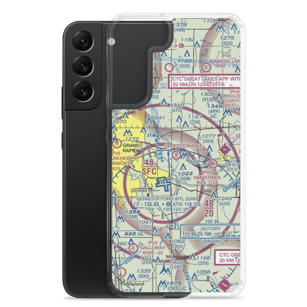 Somerville Airport (2MI5) VFR Sectional Samsung Case Samsung Galaxy S22 Plus model shown