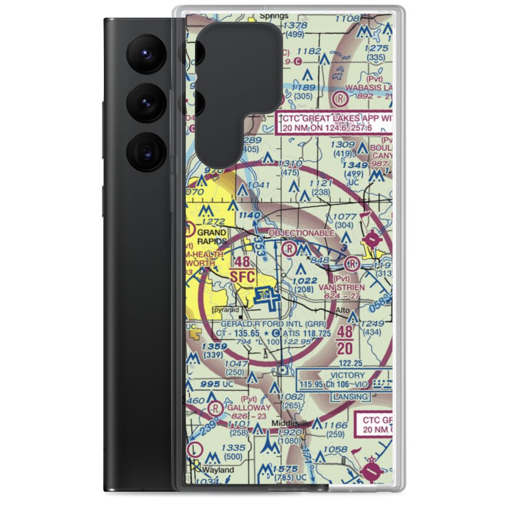 Somerville Airport (2MI5) VFR Sectional Samsung Case Samsung Galaxy S22 Ultra model shown