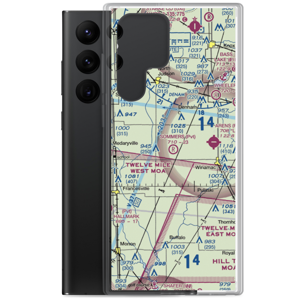Sommers Airport (II79) VFR Sectional Samsung Case Samsung Galaxy S22 Ultra model shown