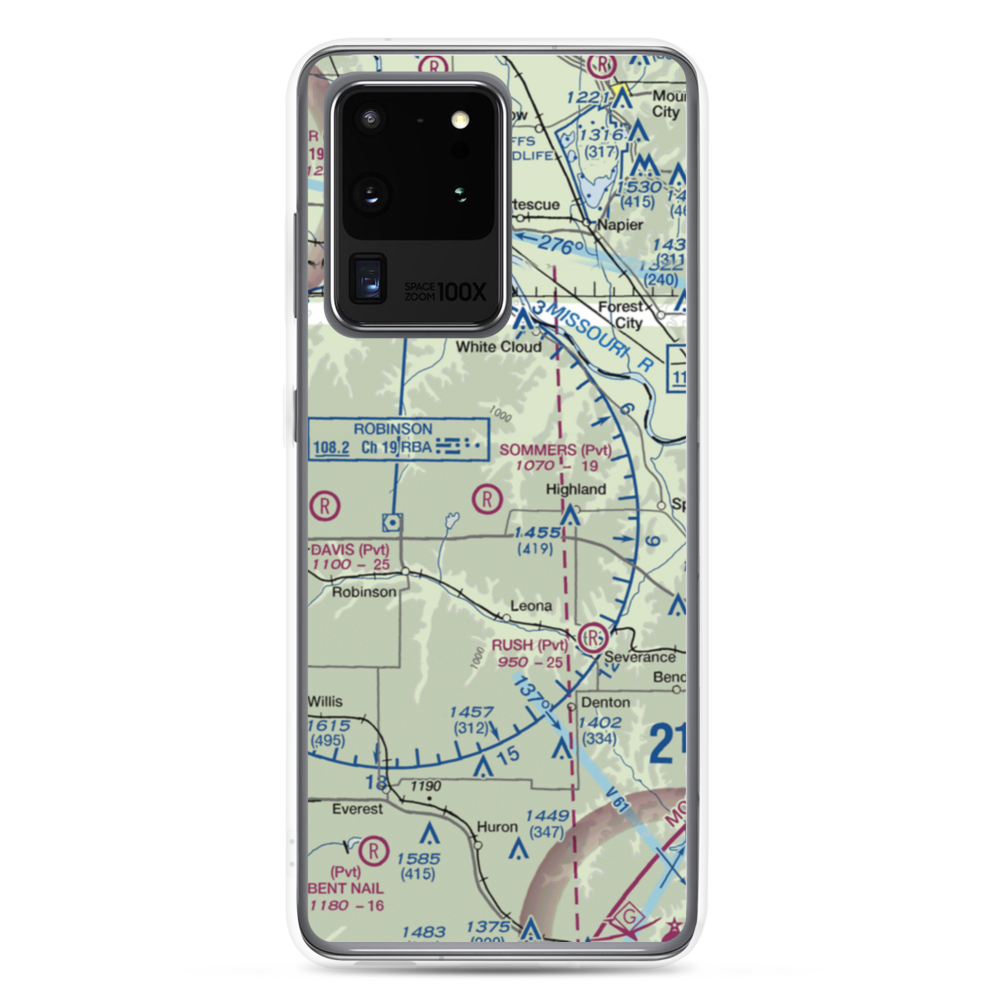 Sommers Airport (SN75) VFR Sectional Samsung Case Samsung Galaxy S20 Ultra model shown