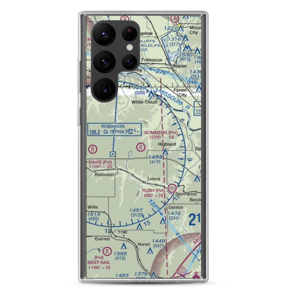Sommers Airport (SN75) VFR Sectional Samsung Case Samsung Galaxy S22 Ultra model shown